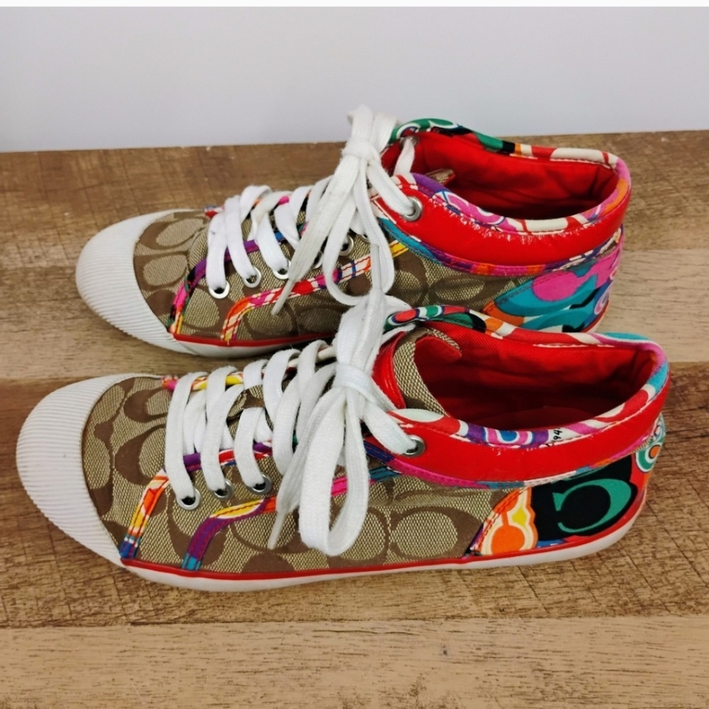 Coach Multicolor Canvas Sneakers - Picture 13 of 14
